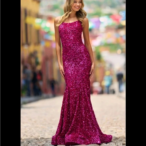 Pink Sherri Hill Prom Dress